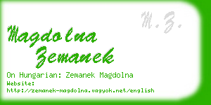 magdolna zemanek business card